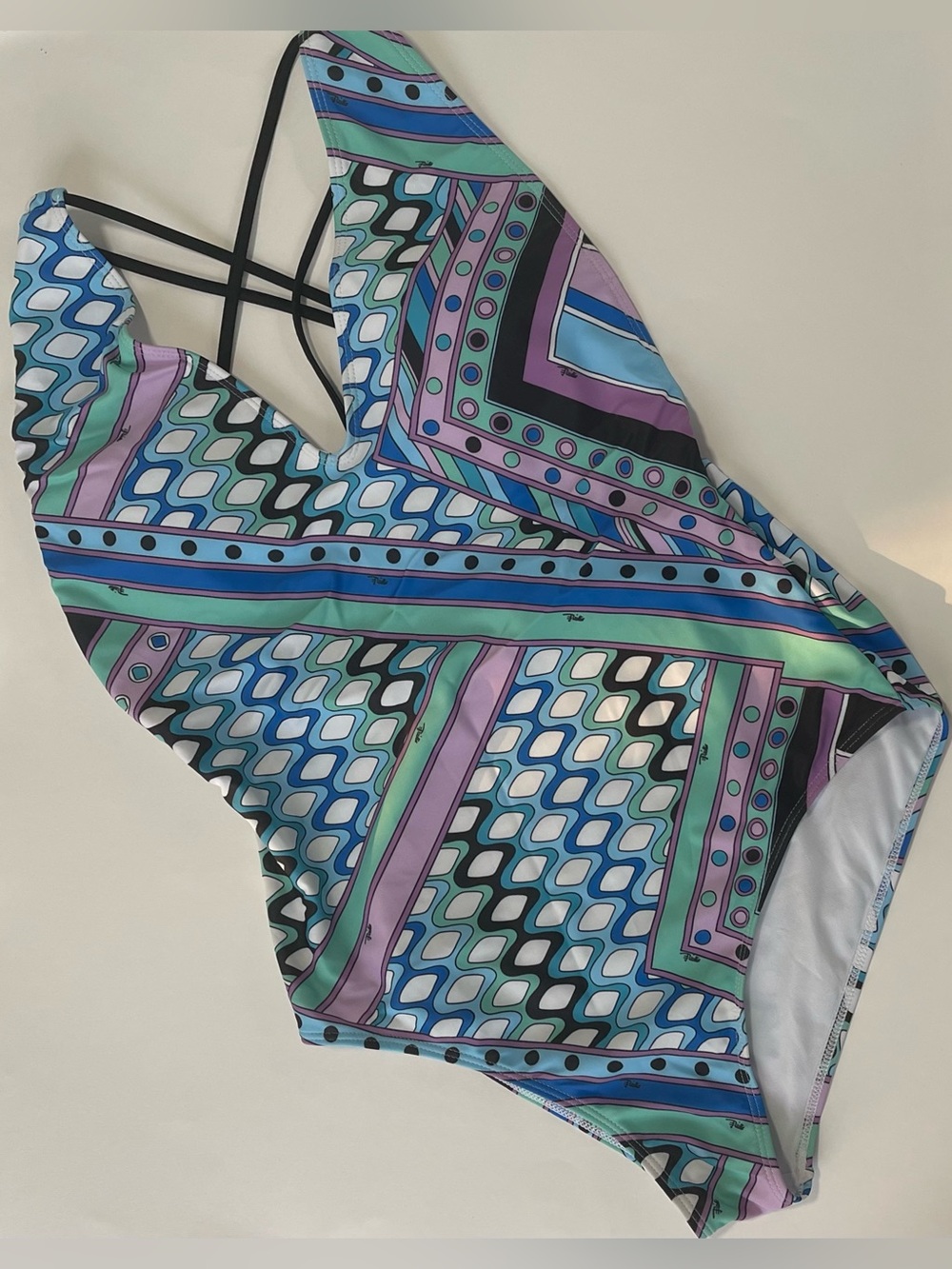 Emilio Pucci Vivara Print Cotton Bodysuit IT 46 US S/M Authentic Luxury Resort